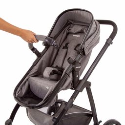 Carrinho com Bebê Conforto Travel System Vip Duo Pro Voyage 0 a 15 kg Cinza Mescla - 5