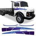 Ver imagem 1 de Cópia - Adesivo Faixa Lateral Mercedes Mb 1113 1313 1513 Azul Teu Adesivo