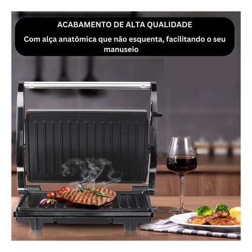 Sanduicheira Grill Antiaderente Inox Gourmet 127v - 3