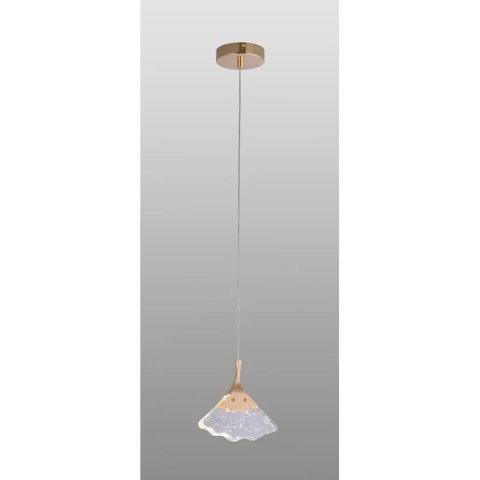 Pendente Metal Dourado e Cristal Led 5w 3000k Bivolt Paris Luz