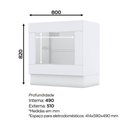 Ver imagem 3 de Balcão Forno de Embutir Americana Branco com Tampo para Cooktop Nature - Henn
