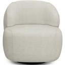 Ver imagem 3 de Kit 02 Poltronas Decorativa Orgânica Giratória para Sala Living Barolo L06 Linho Cru - Lyam Decor