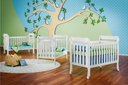 Ver imagem 3 de Berço Americano Lila e Cômoda Infantil Selena Branco Brilho - Carolina