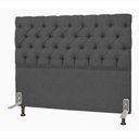 Ver imagem 1 de Cabeceira Para Cama Box De Casal 1,4 M Lisboa:Suede Cinza Escuro