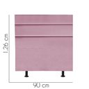 Ver imagem 3 de Cabeceira Estofada Cama Box Solteiro 90cm Argentina Suede Rosa Bebe- Mabe Magazine
