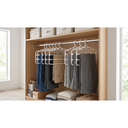 Ver imagem 4 de Kit 15 Cabides Brancos para Calças com 3 Divisórias Reforçados - Organizador de Roupeiro Premium