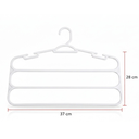 Ver imagem 2 de Kit 15 Cabides Brancos para Calças com 3 Divisórias Reforçados - Organizador de Roupeiro Premium