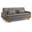 Ver imagem 2 de Sofa Cama 3 Lugares D26 202x92cm Cannes Cinza Luxury