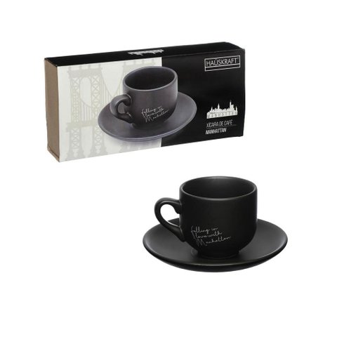 Xicara para café de porcelana manhattan 90 ml com 12 peças