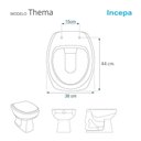 Ver imagem 2 de Tampa de Vaso Almofadado Soft Close Thema Preto para Incepa