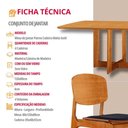 Ver imagem 6 de Mesa 120 Laminado com 4 Cadeiras Malta Gold Moderna Mobília Linho Preto / Imbuia Nat.
