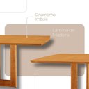 Ver imagem 5 de Mesa 120 Laminado com 4 Cadeiras Malta Gold Moderna Mobília Linho Preto / Imbuia Nat.