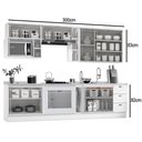 Ver imagem 2 de Cozinha Modulada Henn Americana 13 Peças (5aéreos+4balcões+4complementos) C5p41 Branco-henn