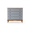 Ver imagem 2 de Cômoda 4 Gavetas Pés Luis Xv Clássica Grande Cinza - Imbuia