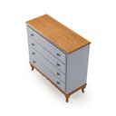 Ver imagem 3 de Cômoda 4 Gavetas Pés Luis Xv Clássica Grande Cinza - Imbuia