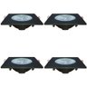 Kit 4 Spot Authentic Led Quadrado de Embutir Avant Amarelo com Corpo Preto Fosco 5w 3000k - Cód - 1