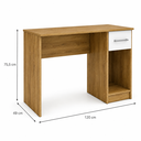Ver imagem 4 de Escrivaninha Office 120cm com Gaveta e Espaço para Computador Mel/Branco - Mademóvel