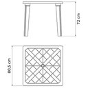 Ver imagem 3 de Mesa Plástica Quadrada Desmontável Tramontina 80,5x72cm Branca Summa Sancho