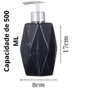 Ver imagem 2 de Kit Banheiro Preto Decorado Lavabo Moderno Mármore Porcelana:PRETO5390