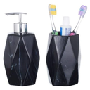 Ver imagem 4 de Kit Banheiro Preto Decorado Lavabo Moderno Mármore Porcelana:PRETO5390