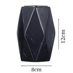 Kit Banheiro Preto Decorado Lavabo Moderno Mármore Porcelana:Preto5390 - 3