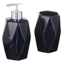 Ver imagem 5 de Kit Banheiro Preto Decorado Lavabo Moderno Mármore Porcelana:PRETO5390
