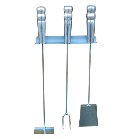 Kit Limpeza Churrasqueira Rastelo + Pa e Garfo 49 cm