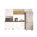 Ver imagem 2 de Cozinha Modulada Evidence 4 Peças com Paneleiro Duplo e Aéreo com Vidro Reflex Poliman Móveis