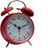 Relógio Vermelho Despertador Bem Alto Modelo Antigo Sino - 1