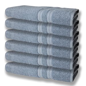 6 Toalhas Grande Super Felpudas e Grossa 80x150 Azul
