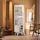 Ver imagem 3 de Conjunto de Cristaleira e Buffet Strait 4 Portas 3 Prateleiras MDP Off White Casah