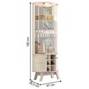 Ver imagem 6 de Conjunto de Cristaleira e Buffet Strait 4 Portas 3 Prateleiras MDP Off White Casah