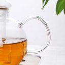 Ver imagem 7 de Chaleira de Vidro com Infusor 600ml Bule Transparente em Borossilicato Coador para Cha e Cafe Parede