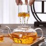 Chaleira de Vidro com Infusor 600ml Bule Transparente em Borossilicato Coador para Cha e Cafe Parede - 8