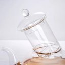 Ver imagem 6 de Chaleira de Vidro com Infusor 600ml Bule Transparente em Borossilicato Coador para Cha e Cafe Parede