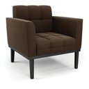 Ver imagem 4 de Sofá Namoradeira e 2 Poltronas Base de Madeira Preto Elisa Suede D03 - D’Rossi