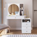 Ver imagem 2 de Espelheira com 4 Gavetas e Nichos 136cm Prodecor Branco - Es2002