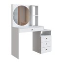 Ver imagem 3 de Espelheira com 4 Gavetas e Nichos 136cm Prodecor Branco - Es2002