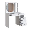 Ver imagem 5 de Espelheira com 4 Gavetas e Nichos 136cm Prodecor Branco - Es2002
