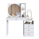 Ver imagem 1 de Espelheira com 4 Gavetas e Nichos 136cm Prodecor Branco - Es2002