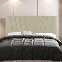 Ver imagem 7 de Cabeceira Cama Box Casal Queen Size Dublin 160cm Sintético Bege - Abmaza