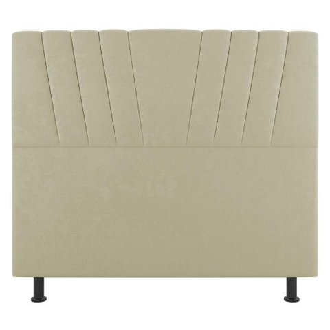Cabeceira Cama Box Casal Queen Size Dublin 160cm Sintético Bege - Abmaza