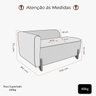 Divã Orgânico Chaise Curvo 2 Lugares Forma Orgânica Linho Trento - 6