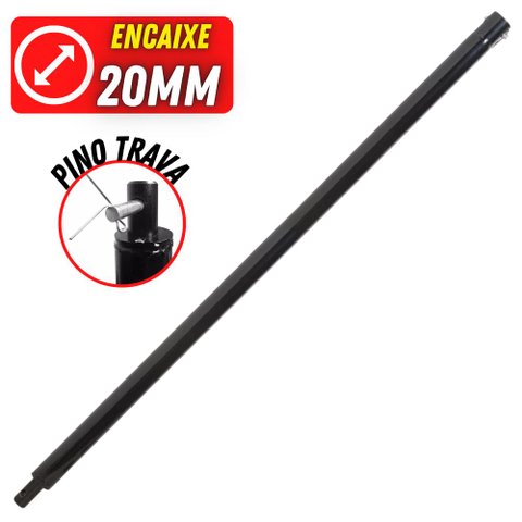 Extensão 80cm Em Ferro Para Perfuradores de Solo Com Diâmetro de Encaixe 20mm