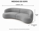 Ver imagem 3 de Sofá Luxuoso Modular 180cm Bouclé Holp
