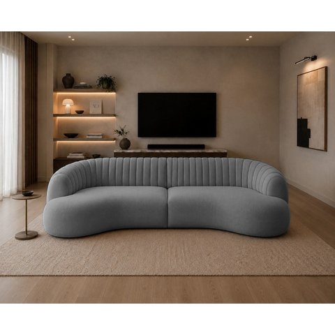 Sofá Luxuoso Modular 180cm Bouclé Holp