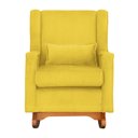 Ver imagem 3 de Kit 2 Poltrona Aurora Balanço Vovo Suede Amarelo - Fm