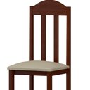 Ver imagem 4 de Kit com 2 Cadeiras de Jantar Madeira Maciça Estofado Castanho Material Sintético Bege Repleta