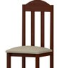 Kit com 2 Cadeiras de Jantar Madeira Maciça Estofado Castanho Material Sintético Bege Repleta - 4