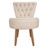 Poltrona Decorativa Royal Capitone de Luxo Slk Decor Bege - 2